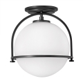 Quintiesse - Plafonnier SOMERSET 1xE27/60W/230V Ø 28,2 cm noir